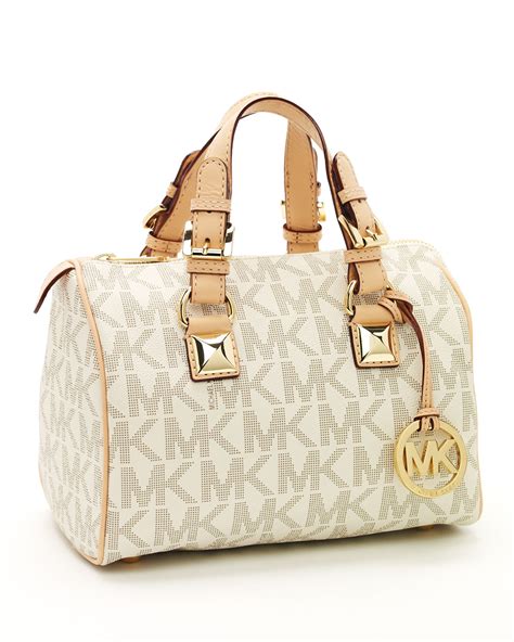 michael kors vanilla satchel|michael kors manhattan satchel.